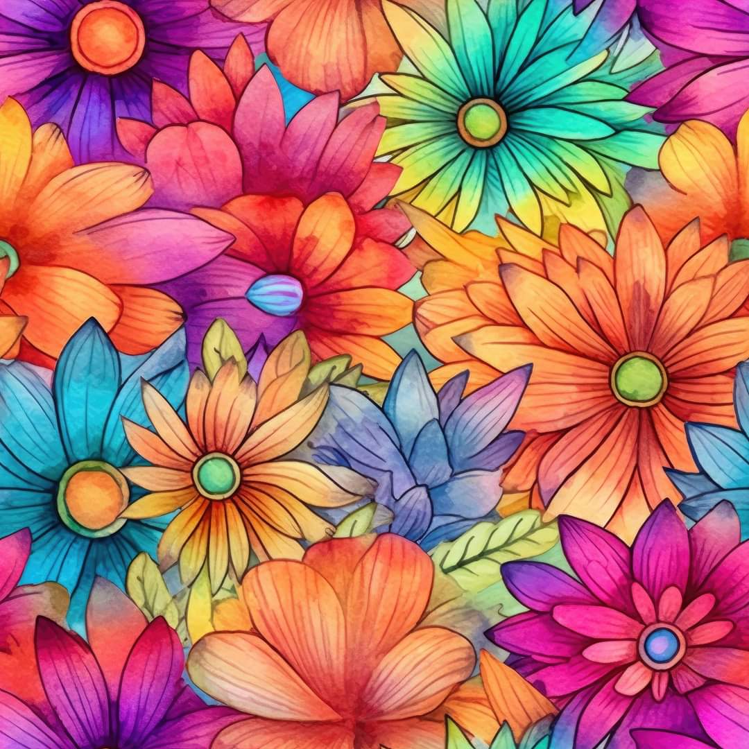 EP Aquarell Flowers, 8 Farben