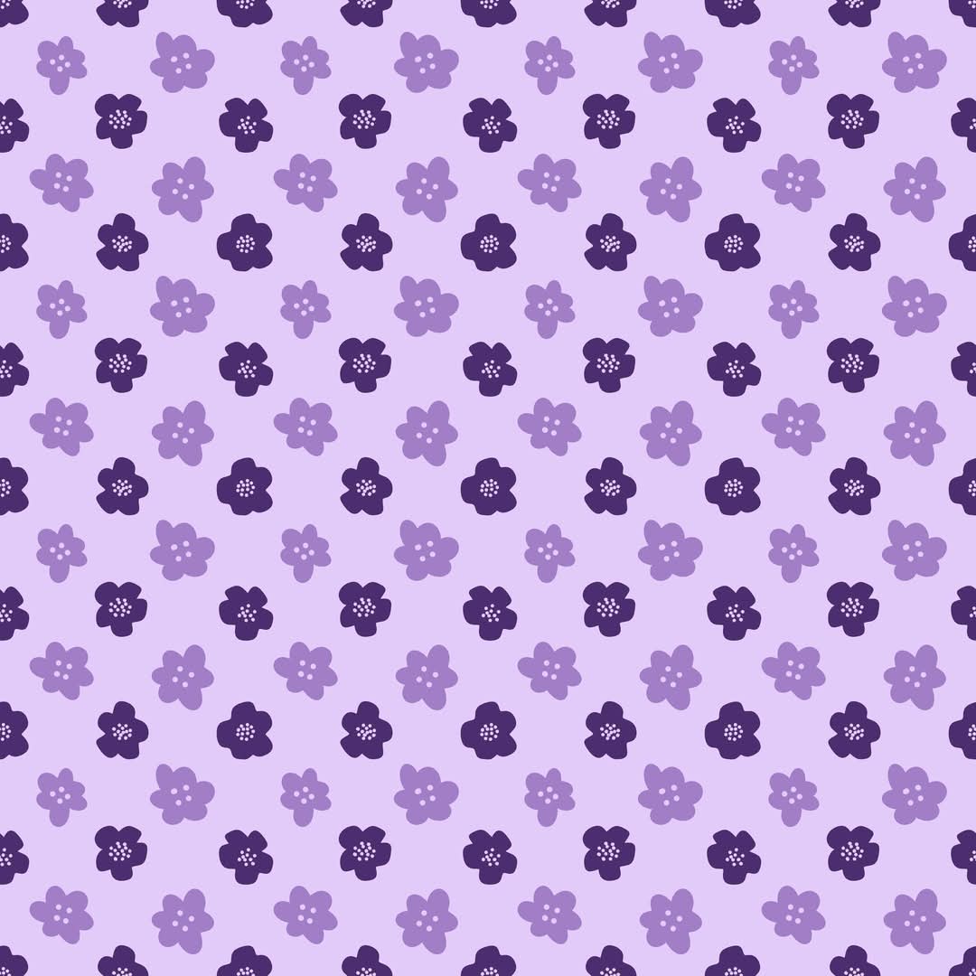 EP Retro Blumen lila, 3 Designs