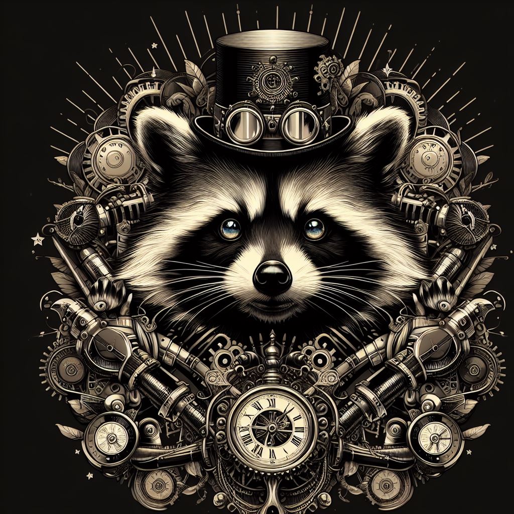 Panel Racoon Gothic
