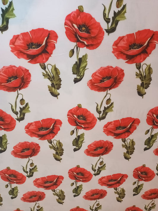 Viskose-Jersey Mohnblume