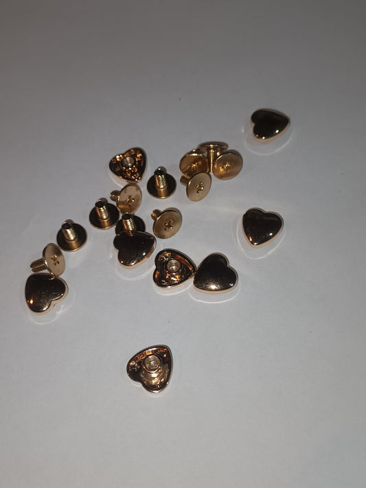 Nieten Herz gold 22mm