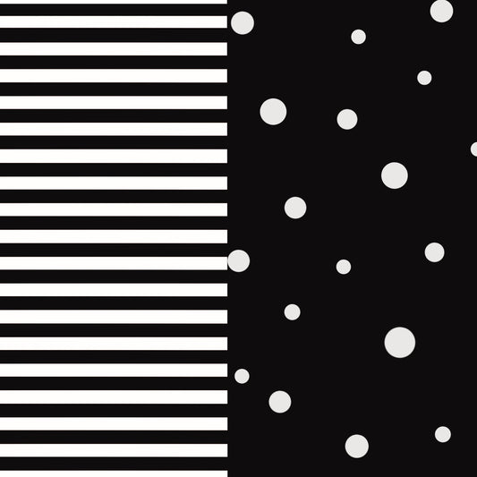 B-Ware EP Stripes and Dots schwarz