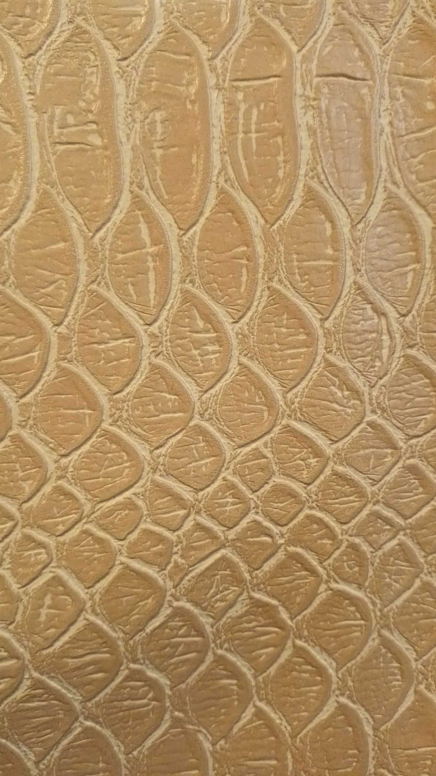 Faux leather solid camel crocodile