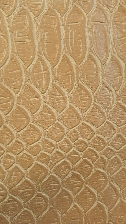Kunstleder uni camel Kroko