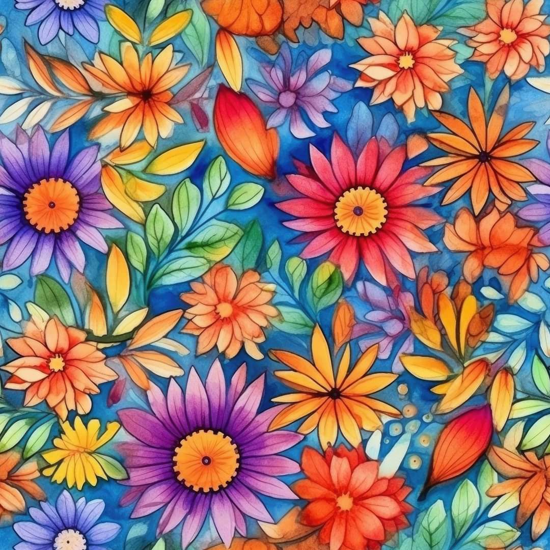 EP Aquarell Flowers, 8 Farben