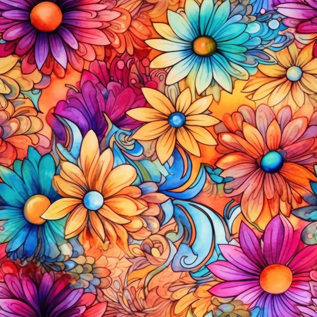 EP Aquarell Flowers, 8 Farben