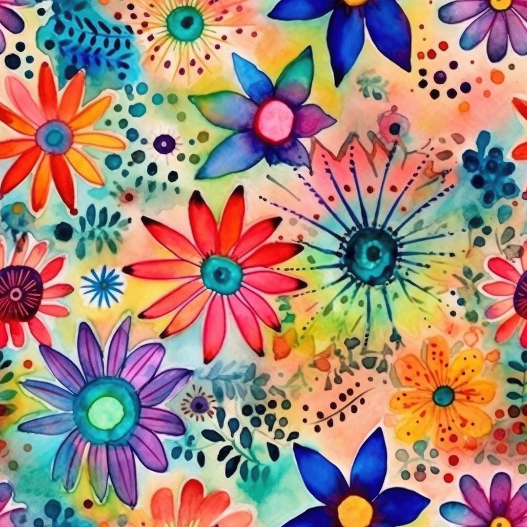 EP Aquarell Flowers, 8 Farben