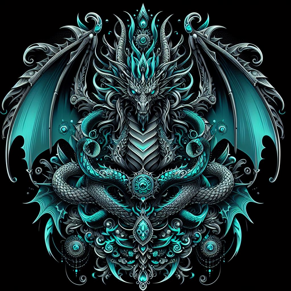 Panneau Dragon Turquoise