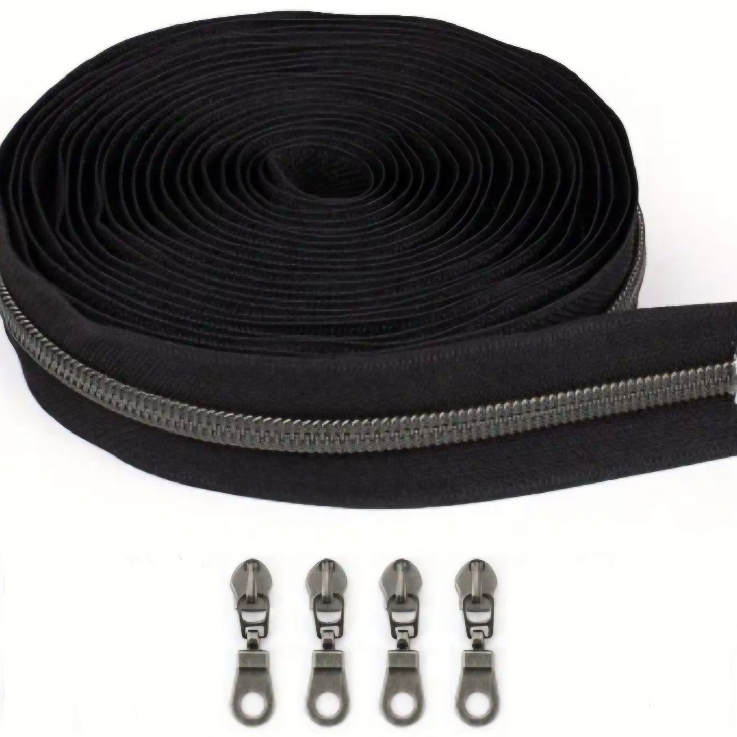 Fermeture éclair sans fin 4,5 m, 5 mm, noir bronze