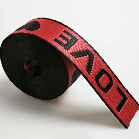 Gurtband Nylon Love rot