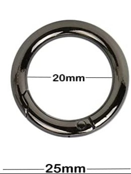 Anneau mousqueton gunmetal