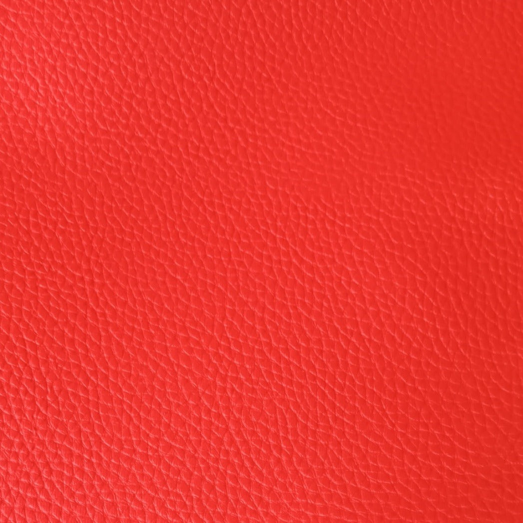 Faux leather plain red
